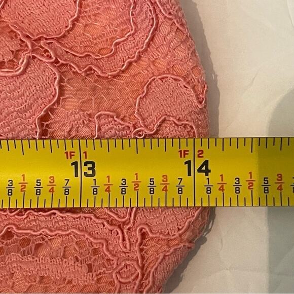 David’s Bridal Coral Lace Halter BalletCore Party Event Dress NWOT Size 2 - Picture 10 of 12